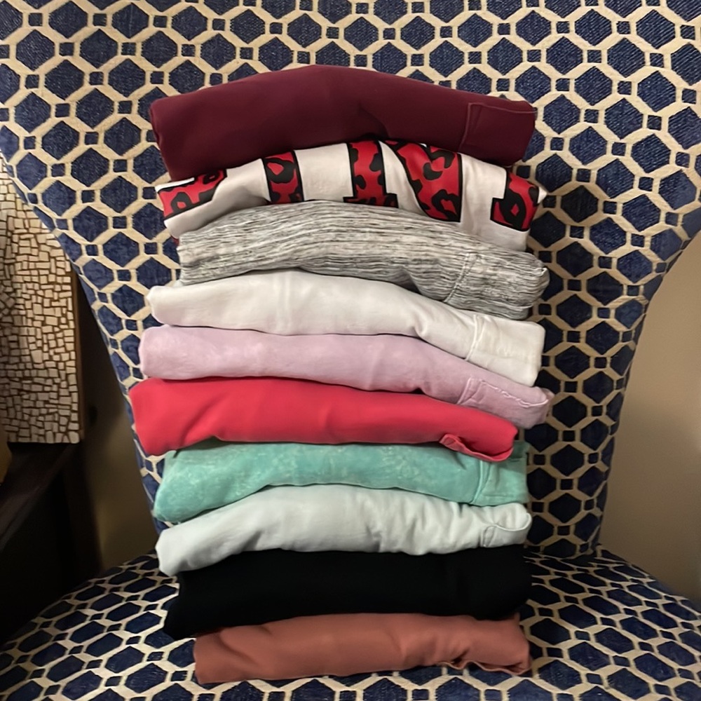 -10- XS Long-Sleeve VICTORIA’S SECRET PINK Shirts in a Variety of Colors